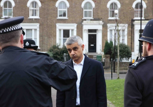 London Mayor Sadiq Khan Kentish Town police visit