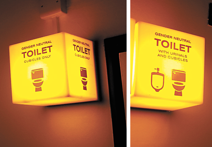 Gender neutral toilets
