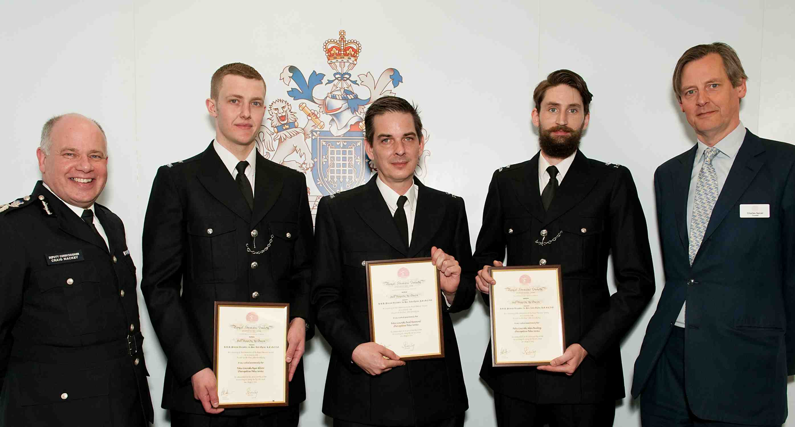 From left: PC Ryan Allister, PC David Hammond and PC Adam Rawlings