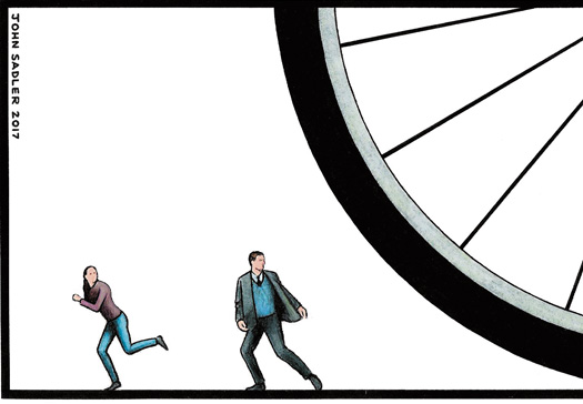 Cyclist Fear Cartoon