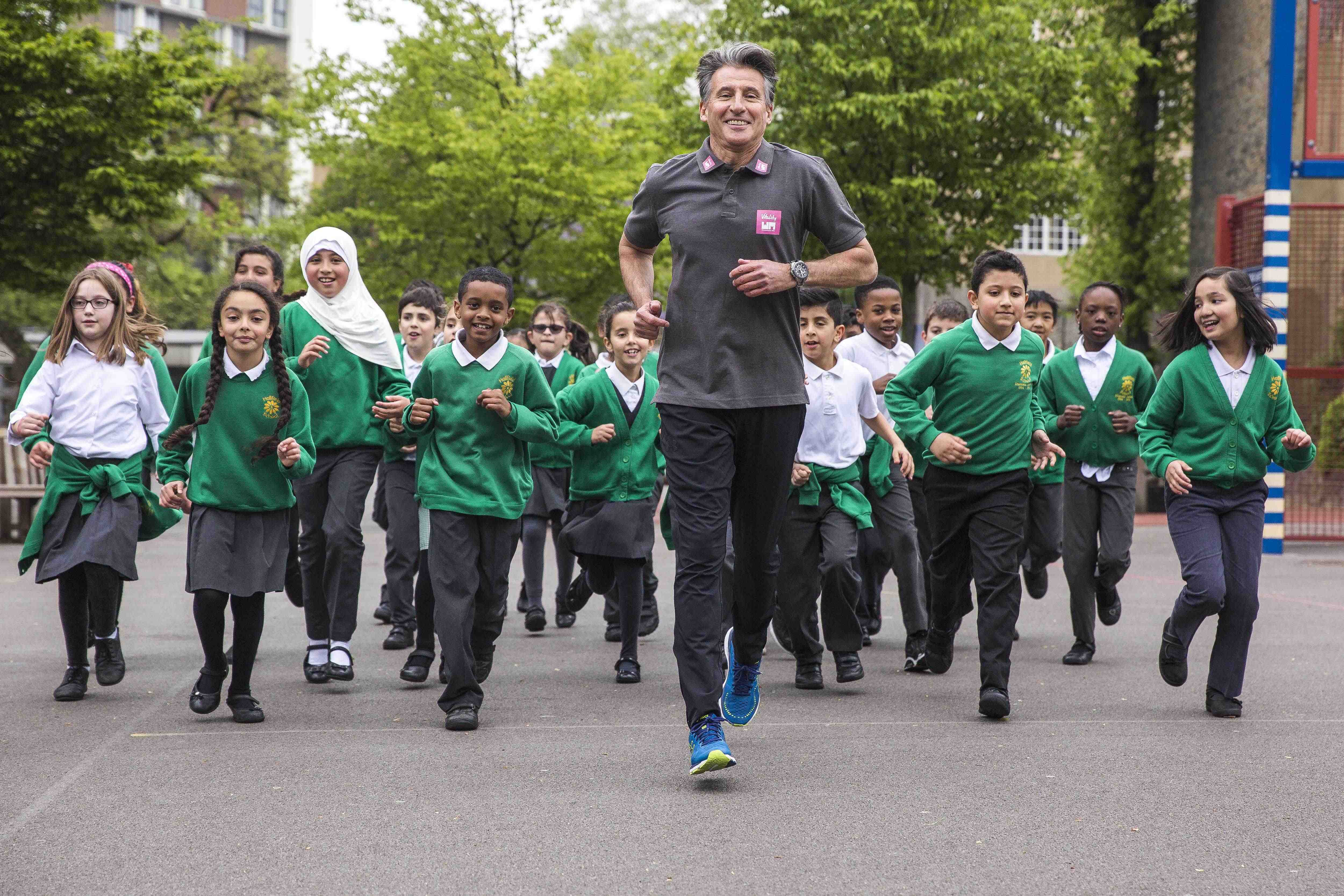 Seb Coe visits Hallfield School