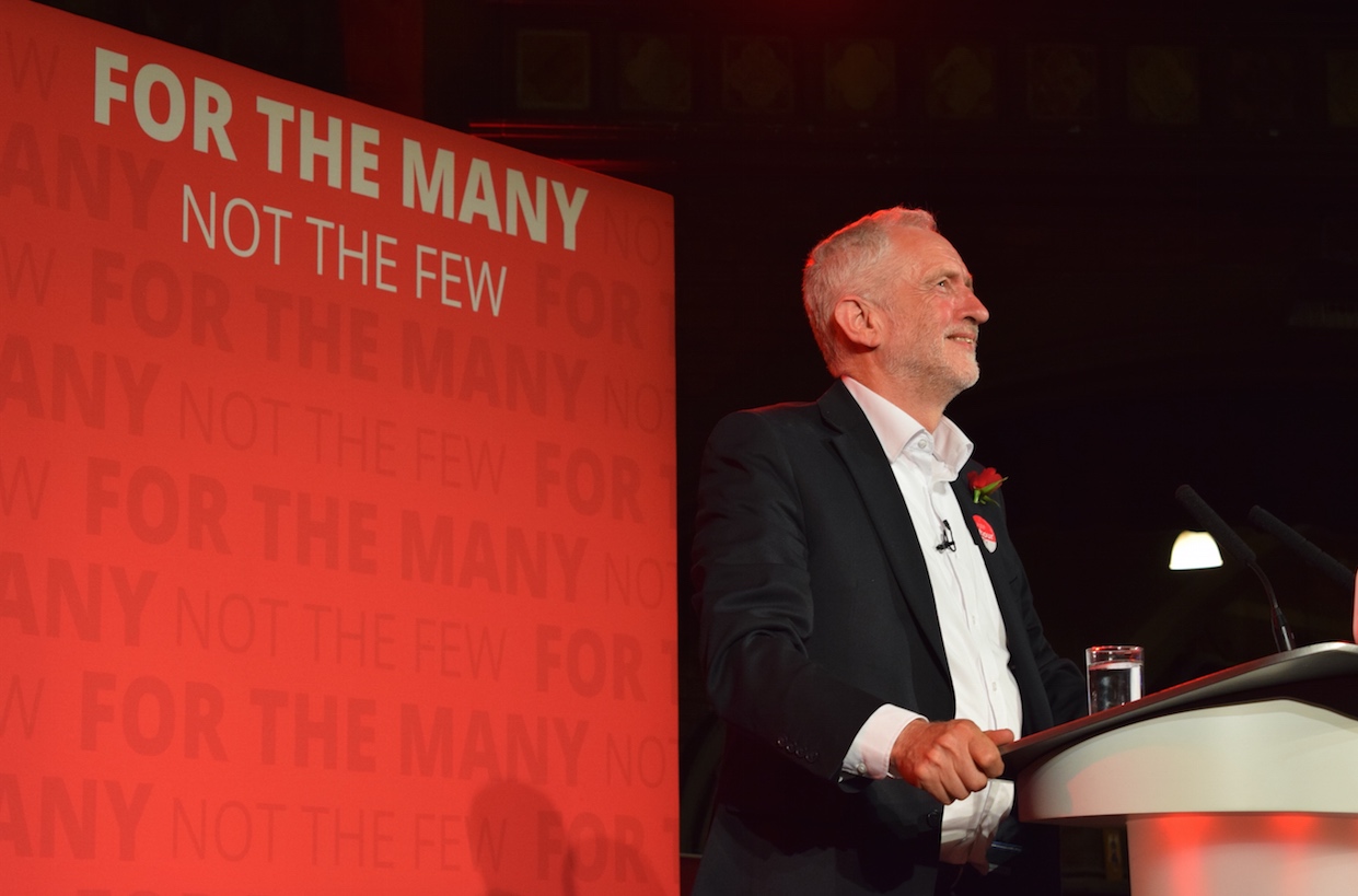 Corbyn at rally MAIN pic