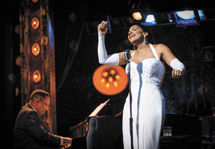 Audra McDonald as Billie Holiday and Shelton Becton as Jimmy Pow
