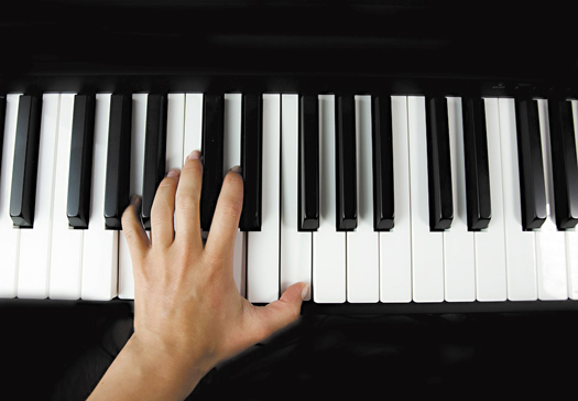 Black and white keys to success Piano keyboard
