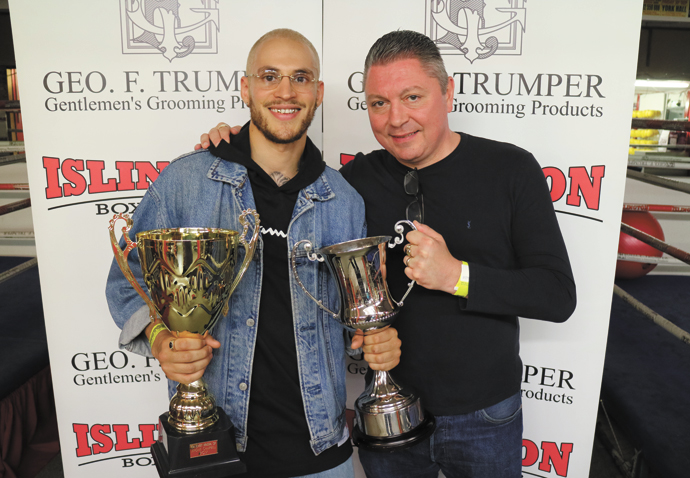 Boxing club’s day to remember Jerome Campbell-IslingtonBC-Chairman-Mick Doherty