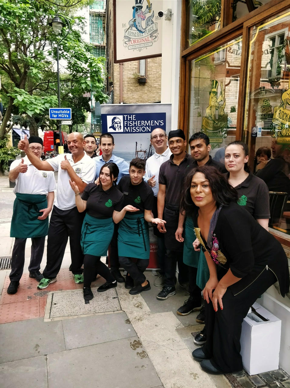 London’s oldest fish and chip shop charity day success Rock and Sole Plaice