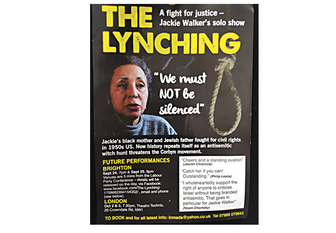 Jackie Walker, the ghost, says we must be free to speak Lynching