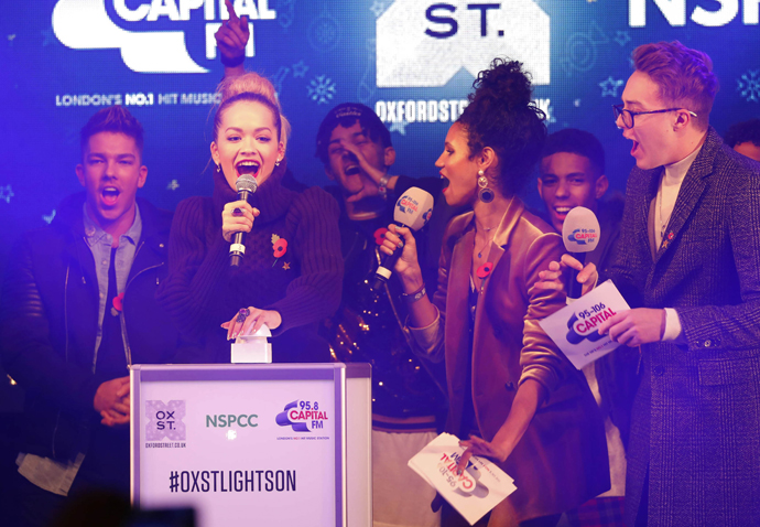 Oxford Street Christmas Lights Switch On with Rita Ora (3) cutout