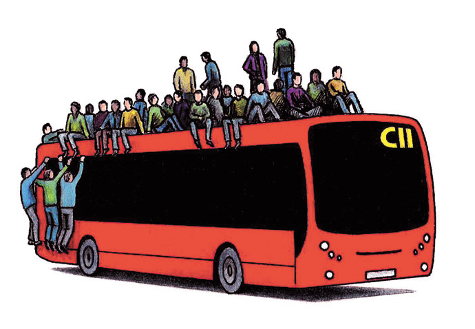 Give us back the C11 bus service please, Sadiq Khan C11 Bus Cartoon_John Sadler