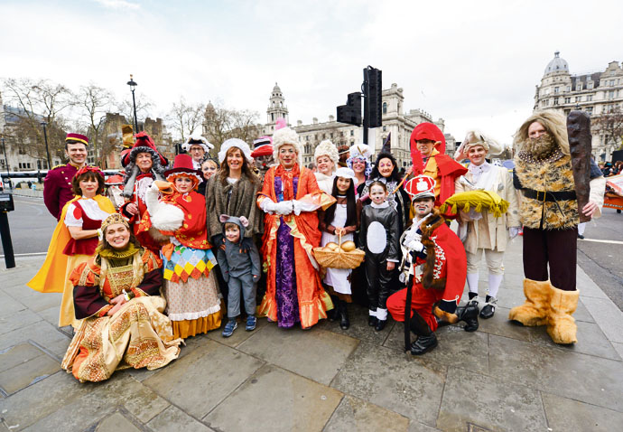 Panto time…and the slipper’s on the other foot Panto parade kids