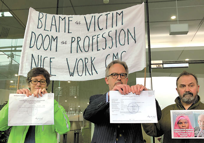 Error terror: Protest against ‘scapegoat’ medic decision Dr Nicholls