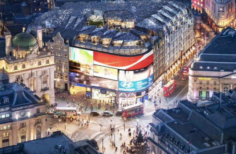 Slabs of Portland stone to be laid in Piccadilly Circus PIccadilly Circus