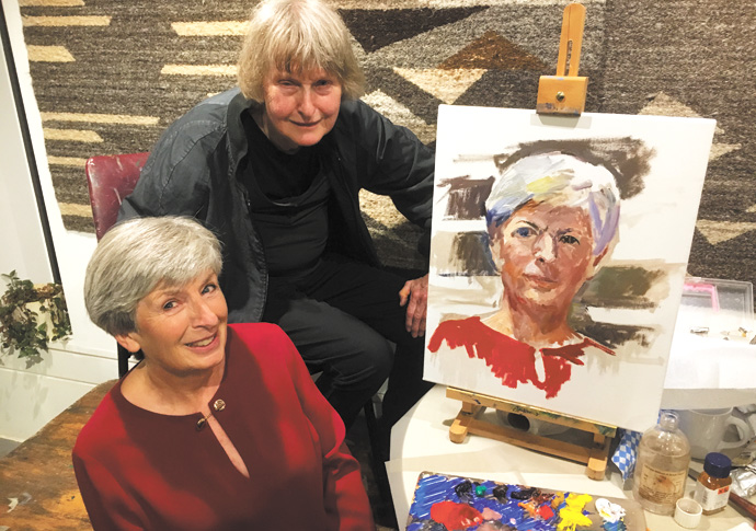 Artist Valerie’s brush with royalty Artist Valerie Wiffen and model Vicky Joel