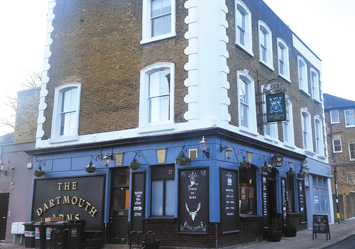 Traditional boozer is back with a bang! Dartmouth Arms