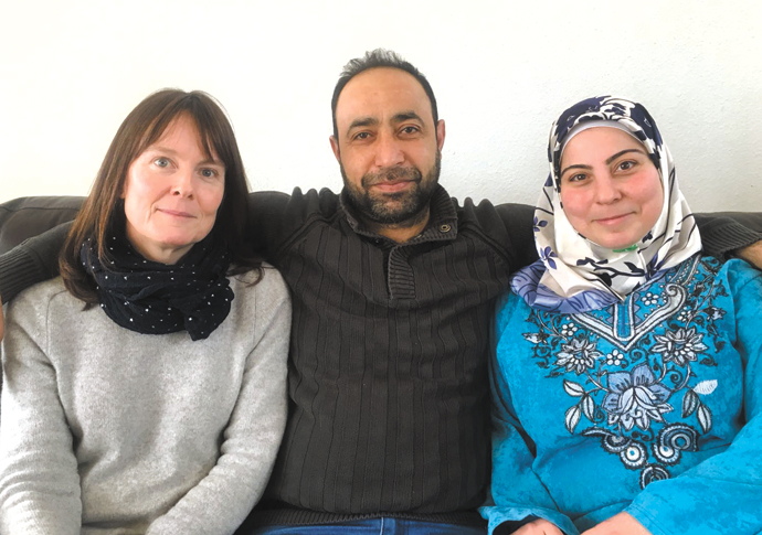 Plea to private landlords: Open your doors to Syrian families fleeing conflict Leila and Mohamed with Yvette