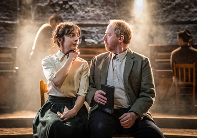 Summer and Smoke at Almeida. Patsy Ferran (Alma) and Forbes Masson (Rev Winemiller). Photo credit Marc Brenner. (10)