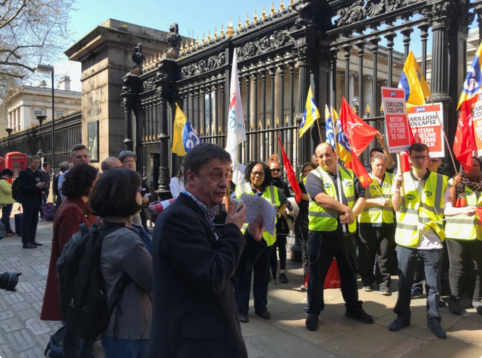 British Museum staff ramp up protest after Carillion collapse PCS protest