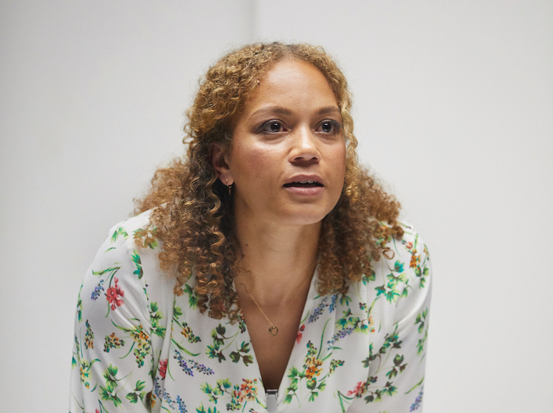 Review: Building the Wall, at Park 200 Theatre Angela Griffin in Building The Wall at the Park Theatre. Photo by Mark Douet _50A2192