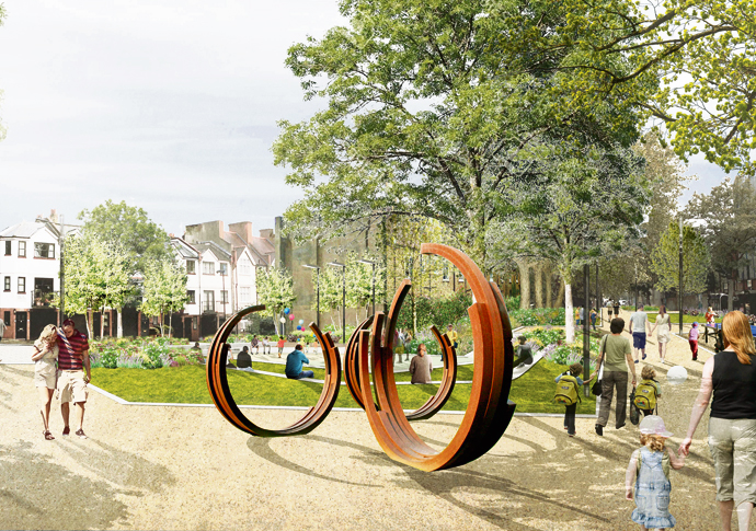 Vision for ‘greener, family-friendly’ park is unveiled Ashmil Street- Montage R01