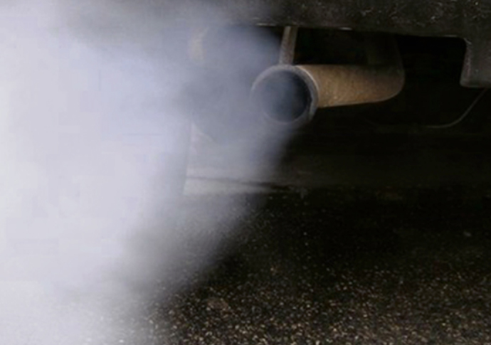 Exhaust diesel fumes