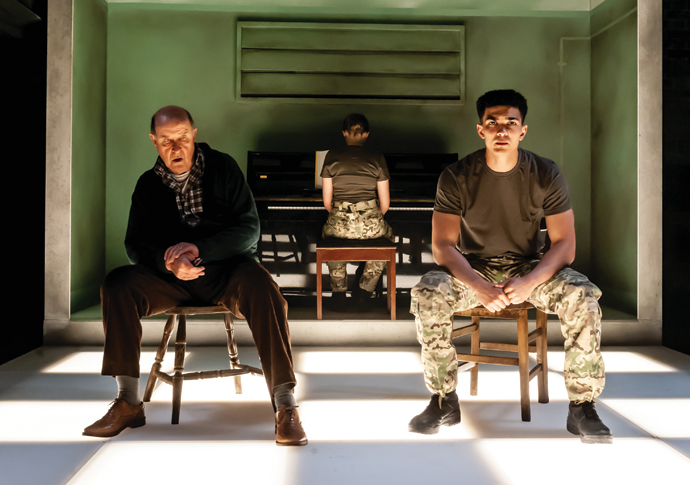 Review: Not Talking, at Arcola Theatre Not Talking at the Arcola Theatre. David Horovitch (James) Laurence Walker (Mark) Photo by Lidia Crisafulli