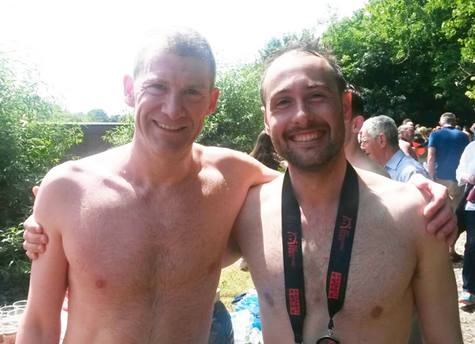Nils left and Lorenzo right Jubilee River 10k Swim June18