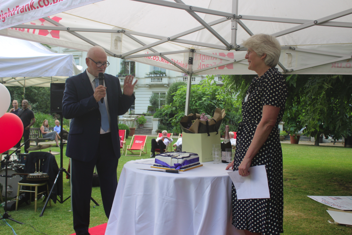 Lady Fellowes and John Zammit