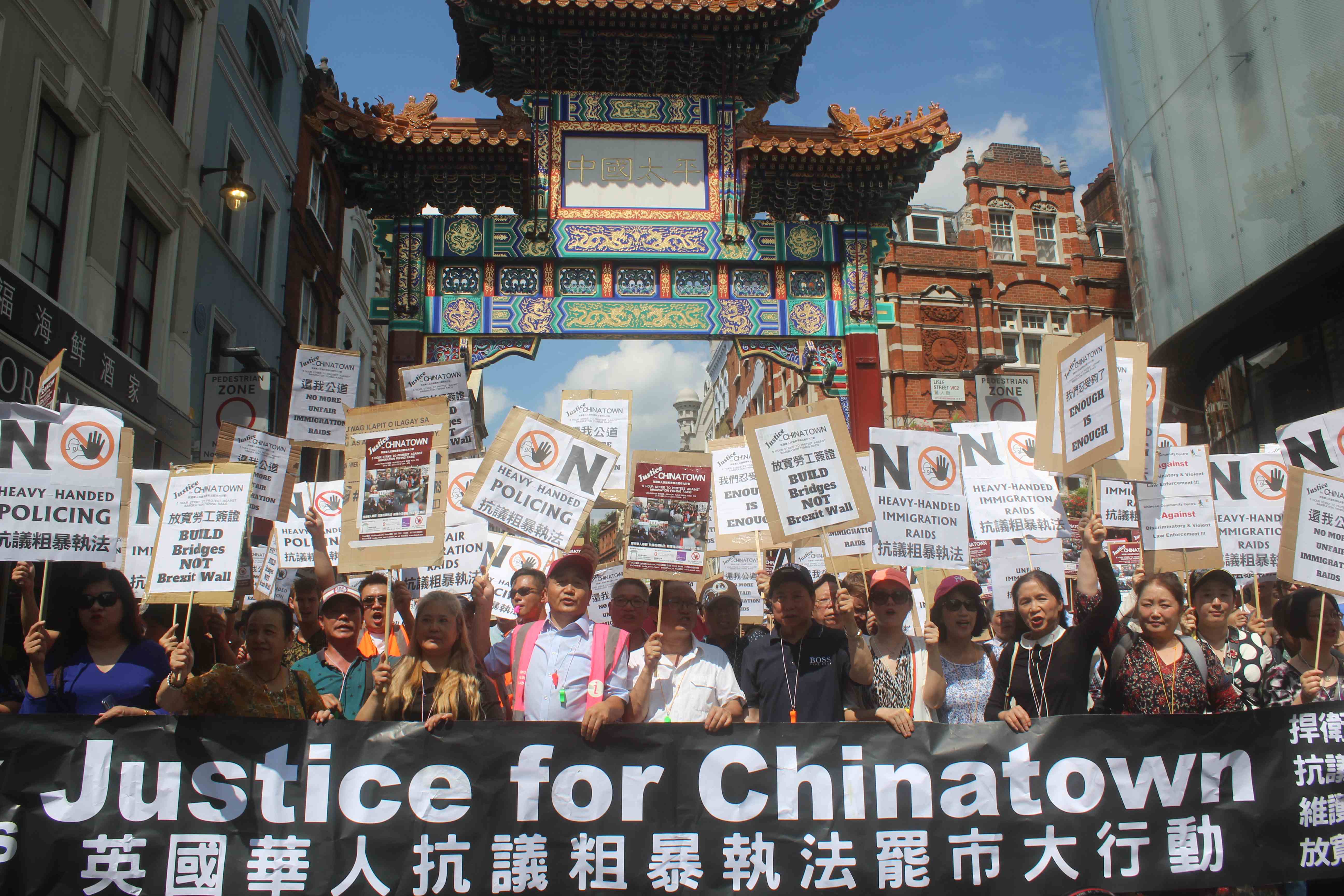Chinatown is shut down for five-hour strike over immigration raids chinatown