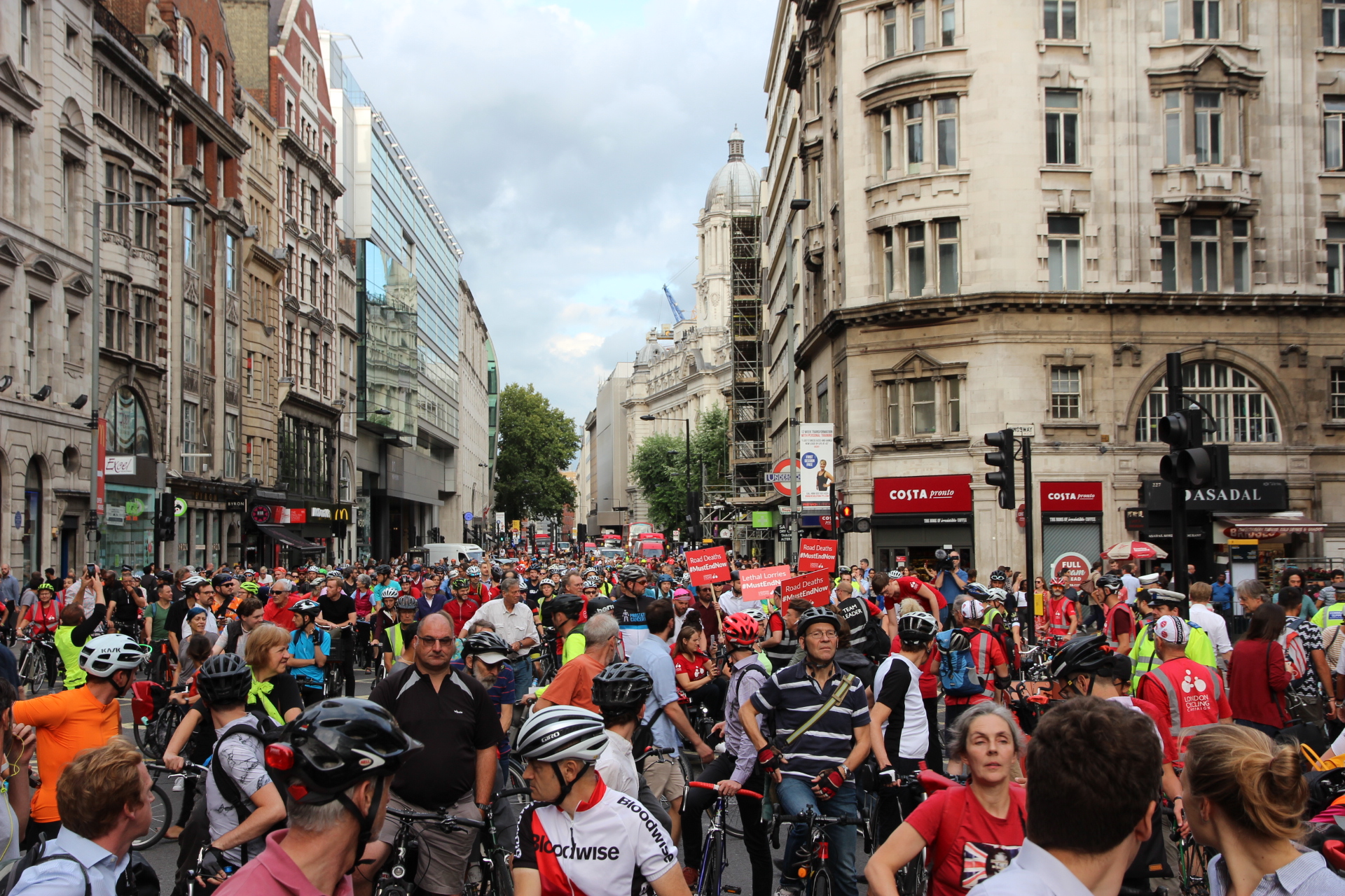 Cycling protest Holborn