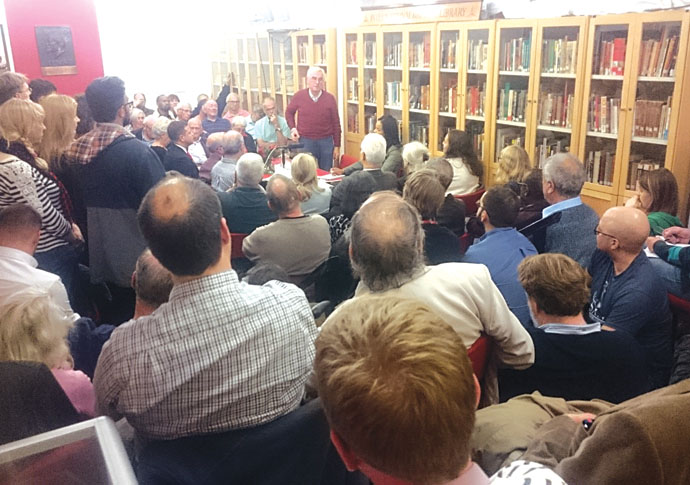 John McDonnell at Marx Memorial Library_inside