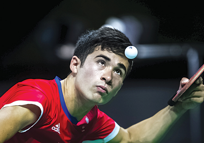 Ping-pong star Kim’s the spin doctor Kim Daybell serving - credit OnEdition for ParalympicsGB