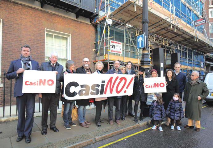 Protesting neighbours put the ‘No’ into casino plans Casino Protesters