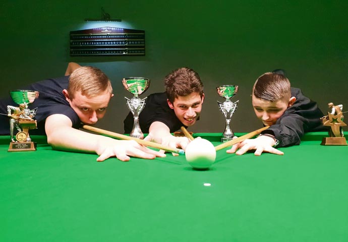 Snooker aces pocket top awards Snooker trio