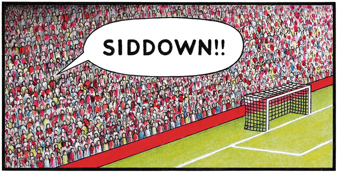 The beautiful game has changed Arsenal Standing Cartoon