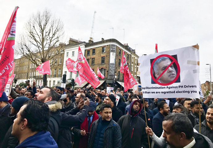 Taxi uber protest