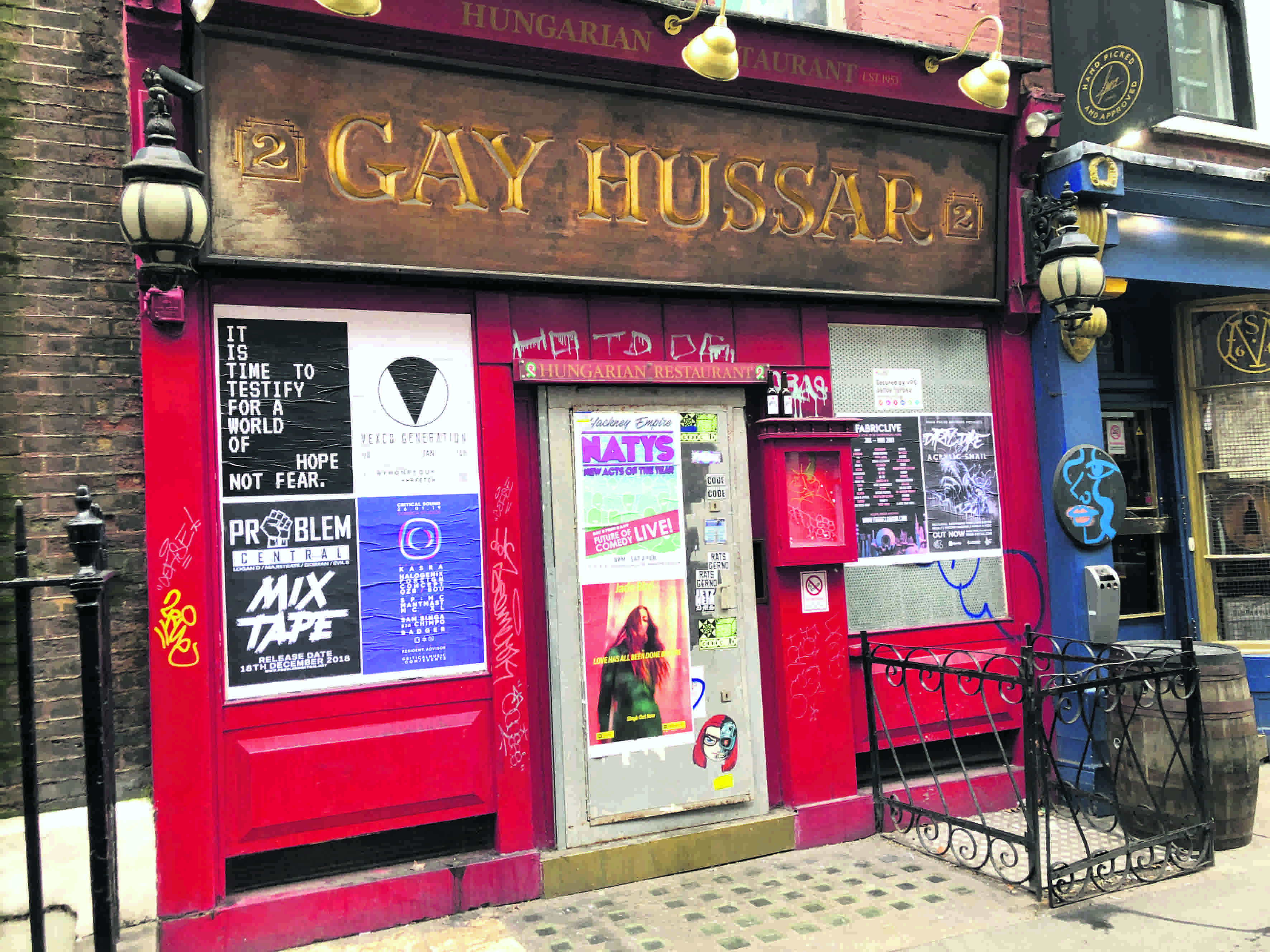 What next for the ‘Gay Hussar’? The Hungarian restaurant in Soho shut its doors last year