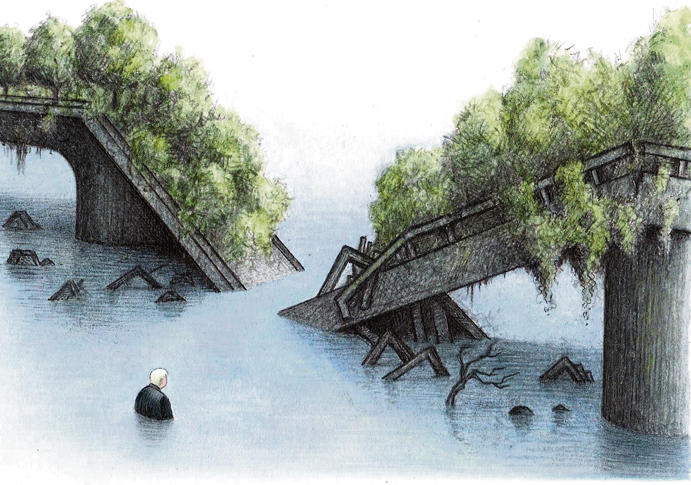 Send Johnson the bill for the garden bridge fiasco Boris bridge Cartoon