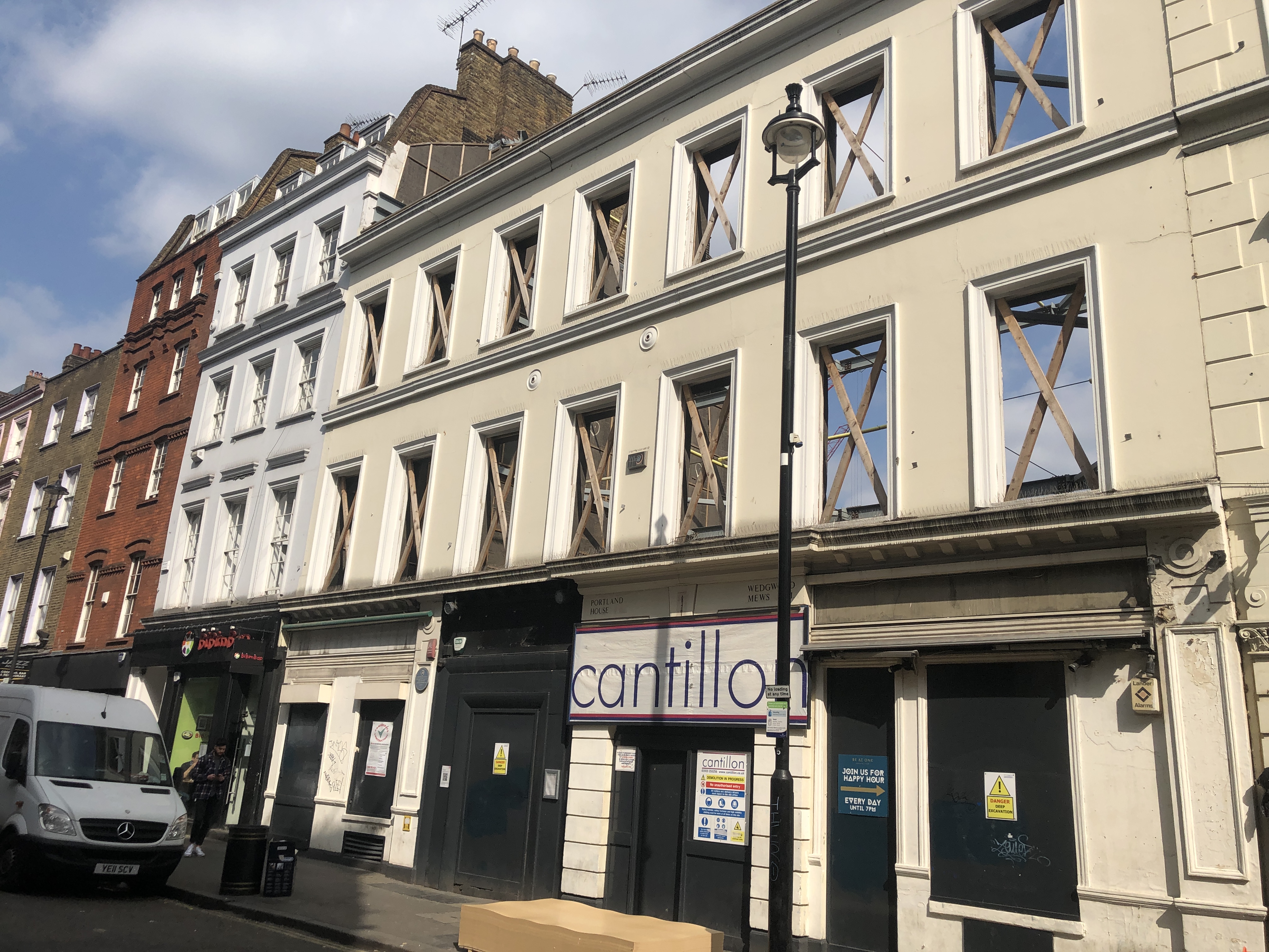 In the footsteps of Dr Thorndyke The Greek Street property with façade remaining