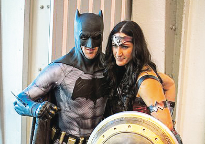 Wonder Woman and Batman, coming to a restaurant near you batman and wONDER WOMAN