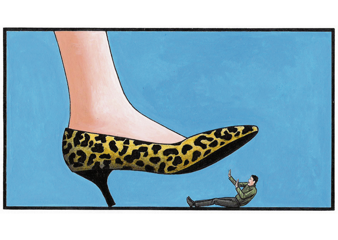 Austerity means kicking people when they are down John Sadler cartton - Austerity