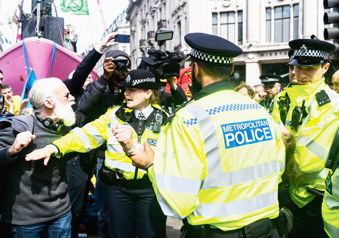 Extinction Rebellion protest: Look at new deterrents, says top cop Extinction Rebellion 02-boat