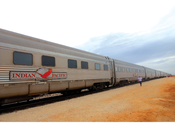 Indian Pacific stopped in Rawlinna WA