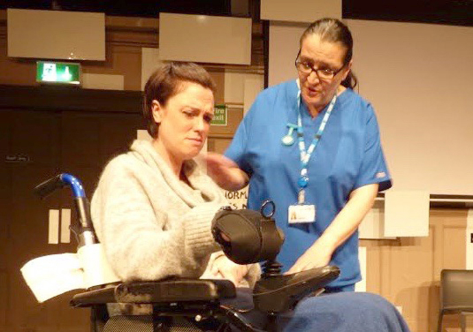 Teresa Zaylor (l) and Lucy Christy in a scene from Back to Hackney