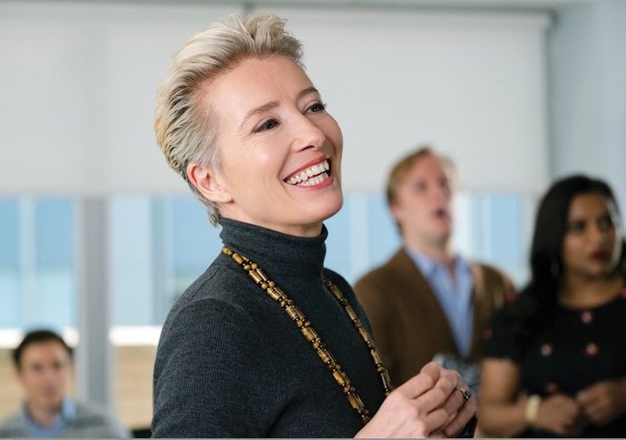 Wake-up call for chat show host in Late Night Emma Thompson