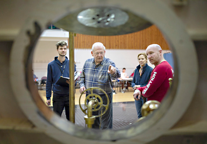 Sir Thomas Allen, with Peter Lorenz, directing The Magic Flute