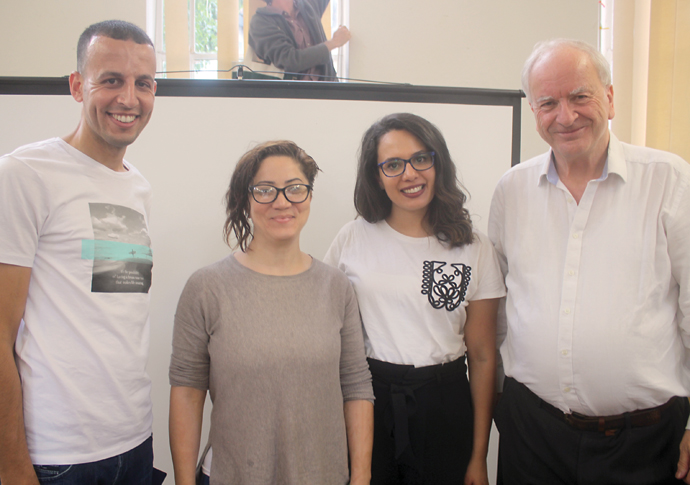 Professor Tom Selwyn and students