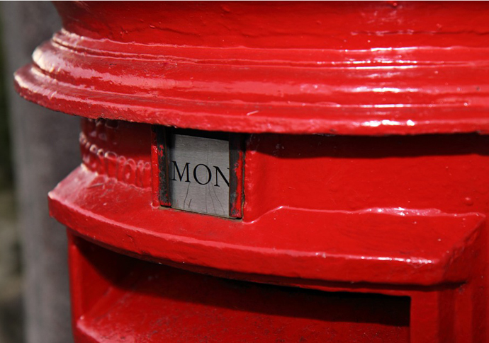 The post box with an early collection postbox