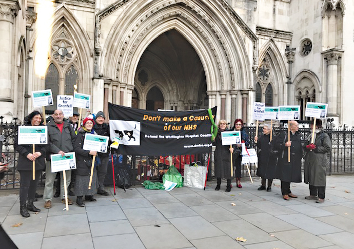 Developer begins bid to sue the Whittington Whittington_High Court protest