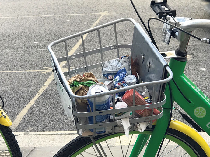 Dockless bikes have become rubbish bins Bike rubbish