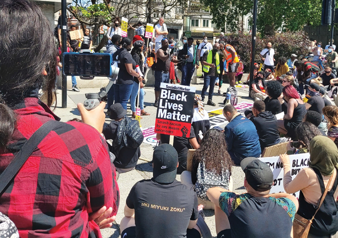Why do we say God save the Queen? Why not the people? Gulliver_Black Lives Matter Hyde Park